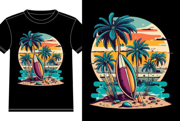 Beach Summer Vibes Tshirt Design