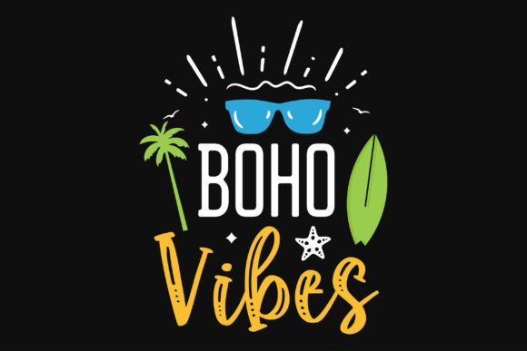 Boho Vibes Summer Tshirt Design