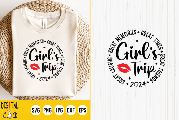 Girl’s Trip 2024 Girls Vacation Summer Graphics
