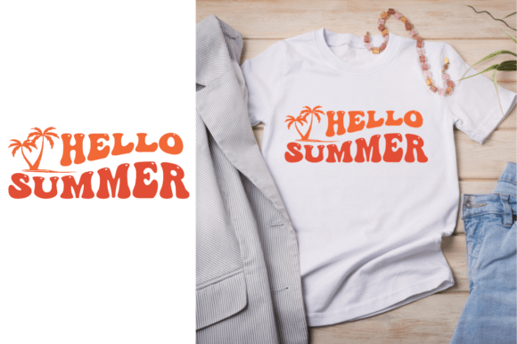 Hello Summer - Summer Retro Vector