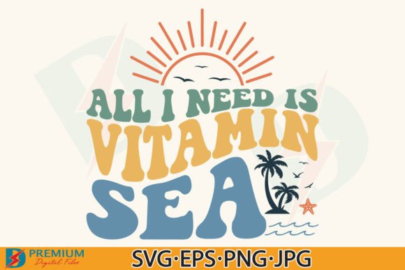 Retro Summer Beach Graphics for T-Shirt Designs