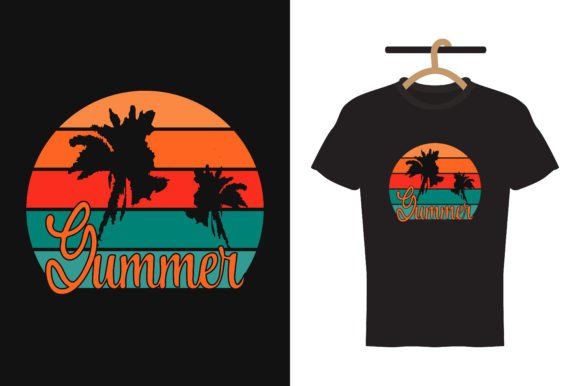 Retro Vintage Circle Summer T-Shirt Graphics