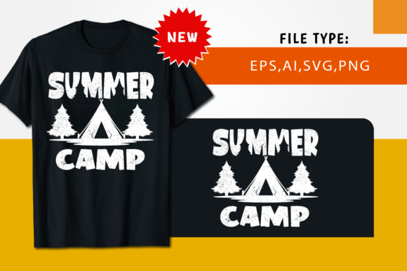 Summer Camp T-shirt Graphics and Print Templates
