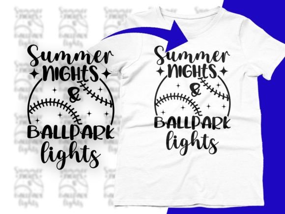 Summer Nights and Ballpark Lights Svg