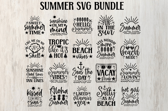 Summer T Shirt Quotes Svg Bundle