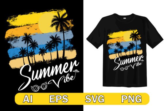 Summer Vibe T-shirt Design: Graphics for T-Shirt Designs