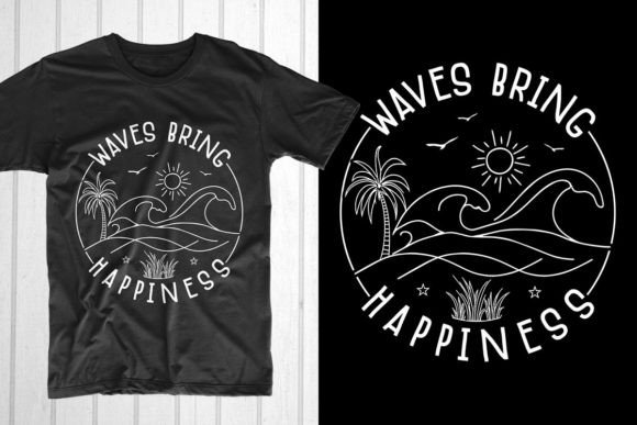 Waves Bring Happiness Summer T-shirt